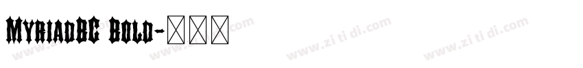MyriadBC Bold字体转换
